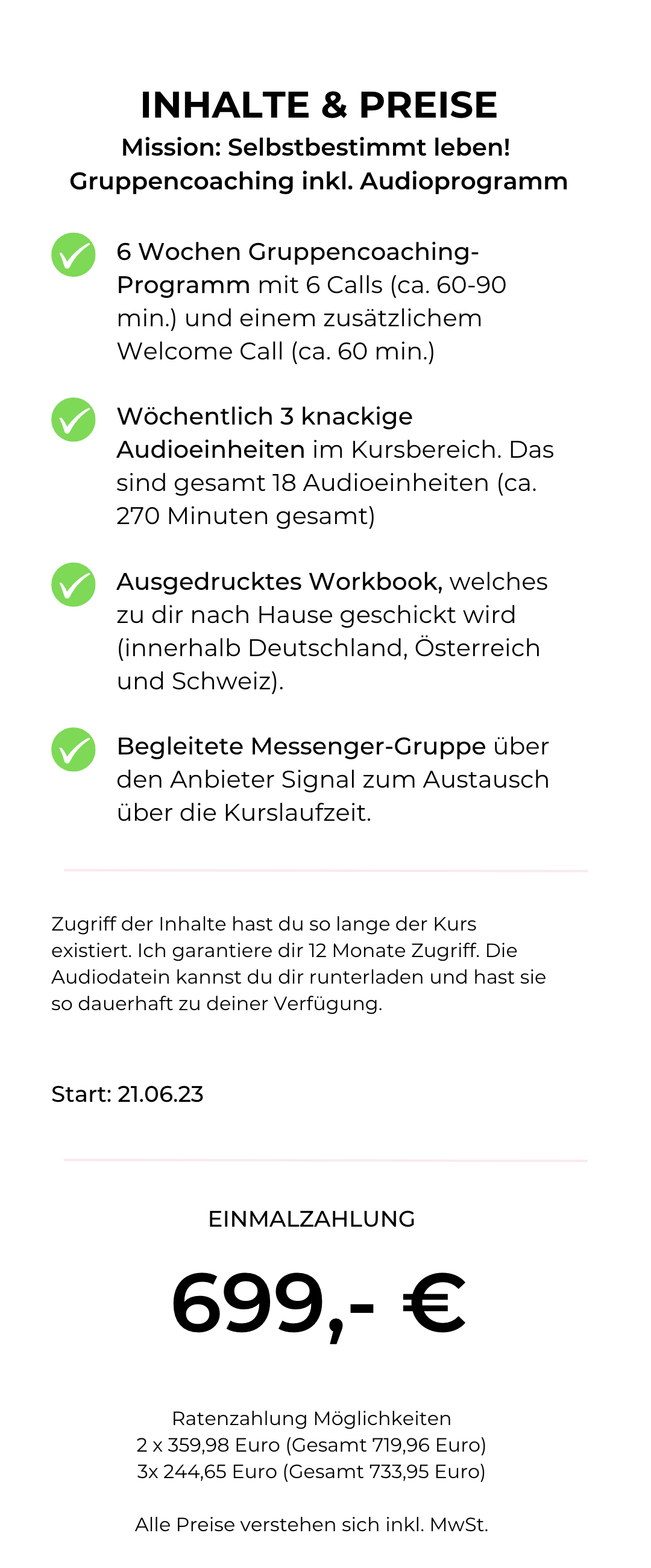 Inhalte & Preis MSL